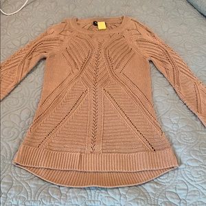 Bebe Hi Low Open Knit Sweater